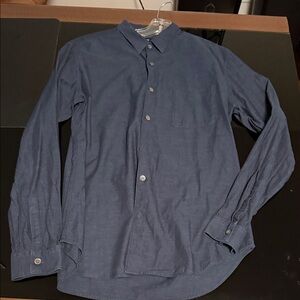 Theory Men's Navy Casual Button-Down Shirt